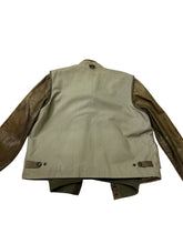 Load image into Gallery viewer, Vintage Echtes Leder Leather & Canvas Utility Jacket
