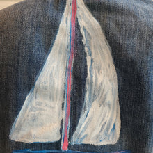 Load image into Gallery viewer, Life Sets Sail Custom Denim Jacket - Medium
