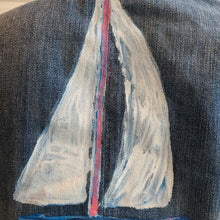 Load image into Gallery viewer, Life Sets Sail Custom Denim Jacket - Medium