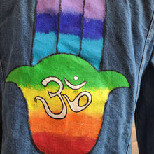 Load image into Gallery viewer, Hamsa Om Denim Jacket - Size Medium
