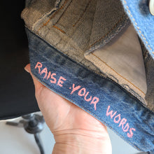 Load image into Gallery viewer, Hamsa Om Denim Jacket - Size Medium