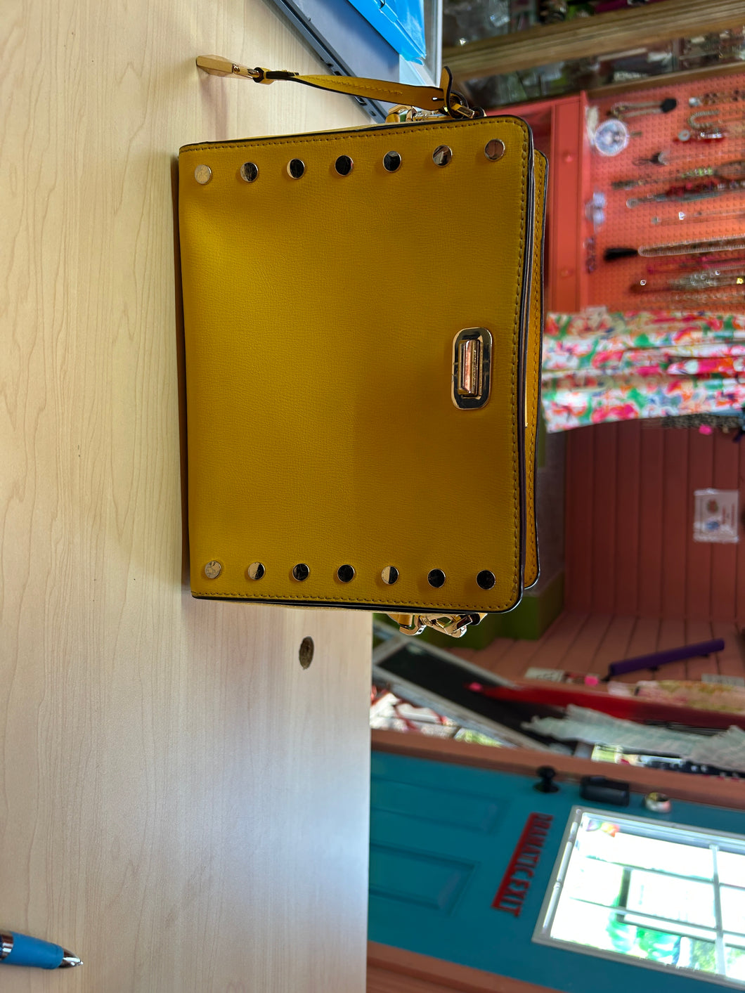 Michael Kors Yellow Crossbody bag never used