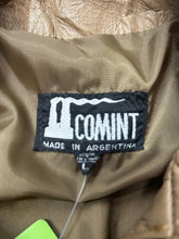 Load image into Gallery viewer, Vintage Comint Tan Leather &amp; Suede Bomber Jacket – Chevron Western Style
