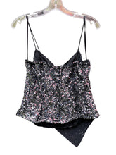 Load image into Gallery viewer, Caché Silk Sequin Asymmetrical Cami Top
