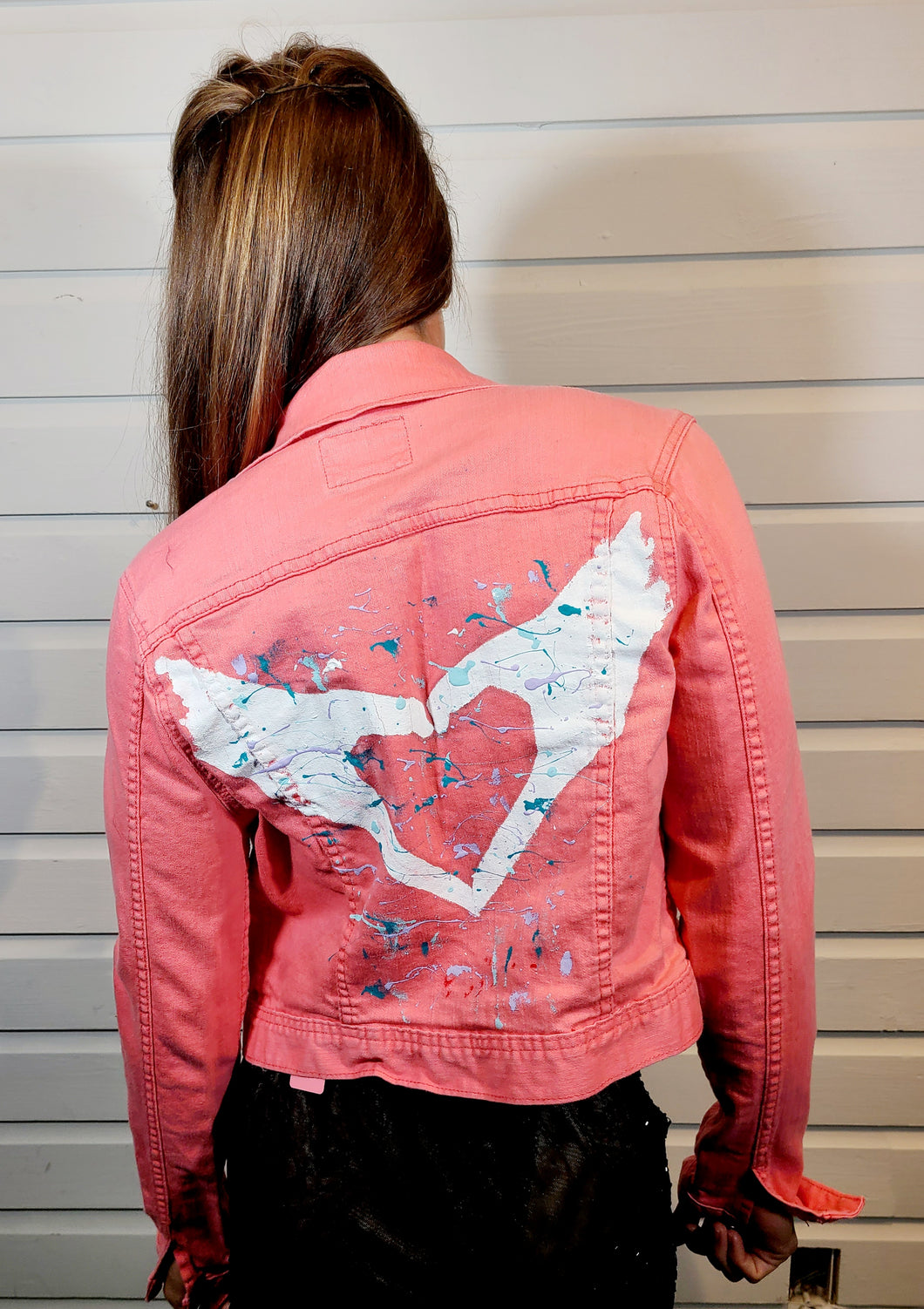 Winged LOVE Denim Jacket