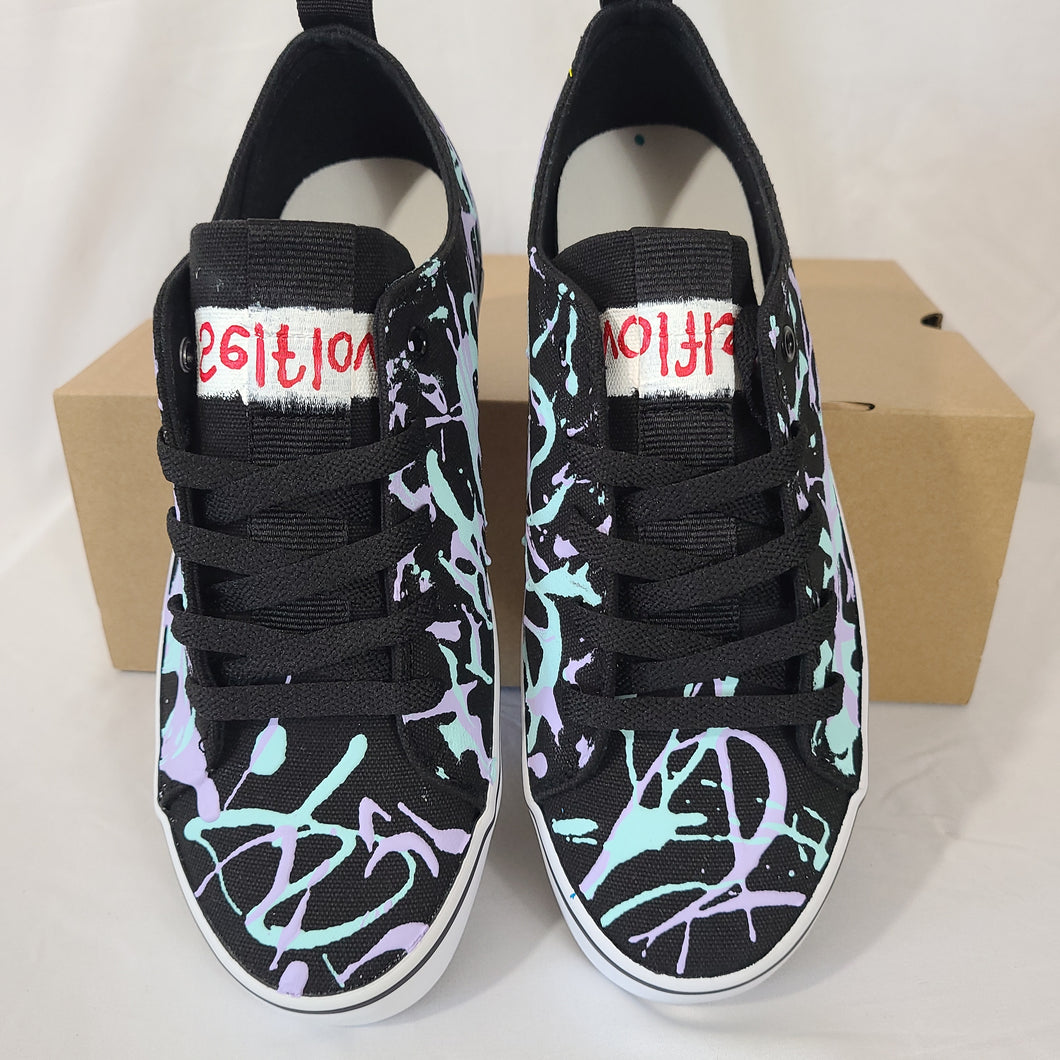 Custom painted canvas sneakers M10/W11