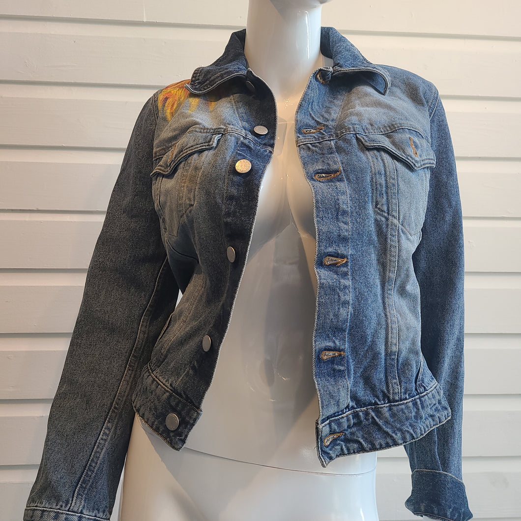 Sunflowers for PEACE denim jacket-M