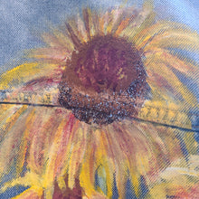 Load image into Gallery viewer, Sunflowers for PEACE denim jacket-M
