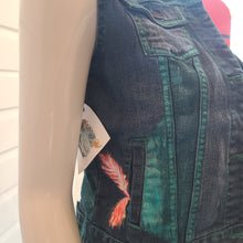 Load image into Gallery viewer, Flamingo Vibes Custom Denim Vest - Small
