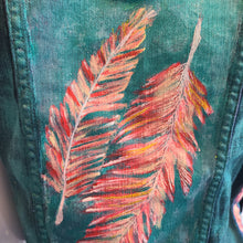 Load image into Gallery viewer, Flamingo Vibes Custom Denim Vest - Small
