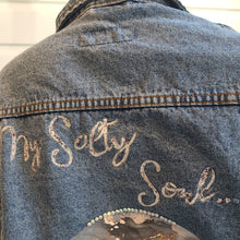 Load image into Gallery viewer, My Salty Soul Custom Denim Jacket - L
