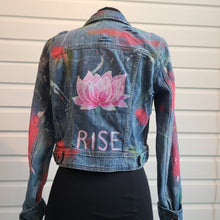 Load image into Gallery viewer, Lotus Rising Custom Denim Jacket -SP
