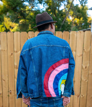 Load image into Gallery viewer, RAINBOW Love Denim Jacket
