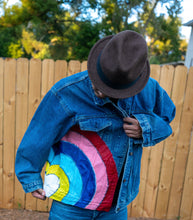 Load image into Gallery viewer, RAINBOW Love Denim Jacket
